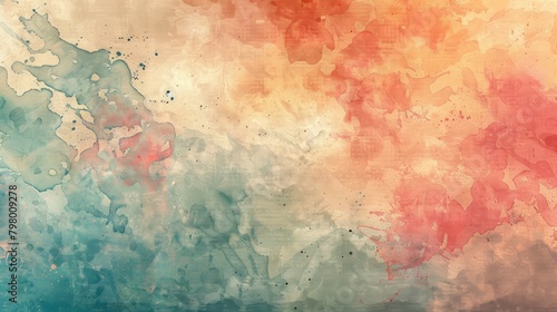 A colorful background with splatters of paint. The colors are blue, red, and yellow. The background is textured and has a sense of movement