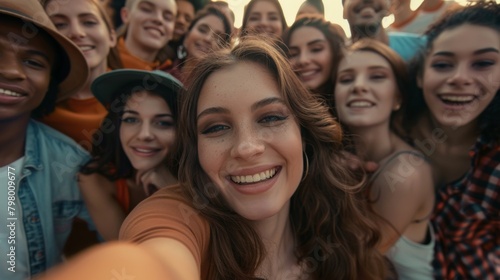 Friends Taking Group Selfie © HelenP