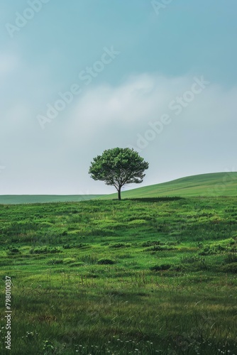 b'Lonely Tree on a Hill'