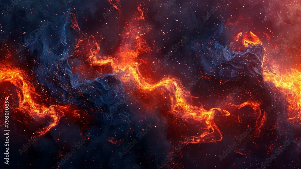 b'Fire and ice abstract background'