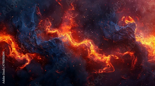 b'Fire and ice abstract background'