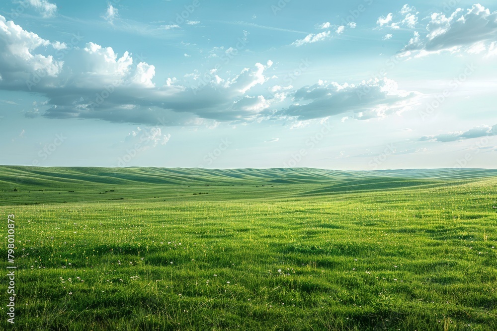 b'Grasslands under the vast sky'