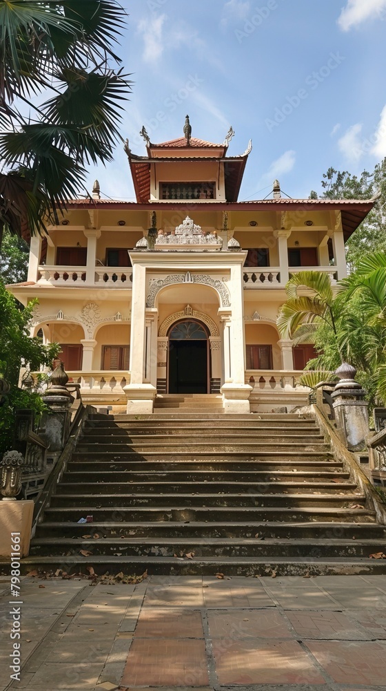 Old Style Tample Exterior ,Hindu Tample, Prayer hall