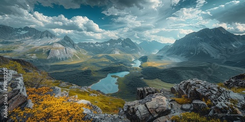 Breathtaking view in the mountains of Alaska © toomi123