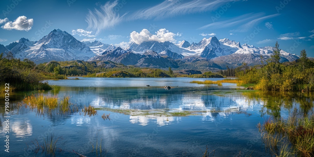 Obraz premium Breathtaking view in the mountains of Alaska