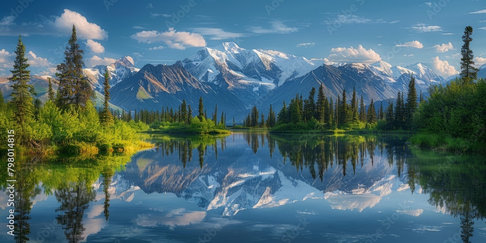 Breathtaking view in the mountains of Alaska