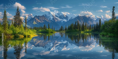 Breathtaking view in the mountains of Alaska © toomi123