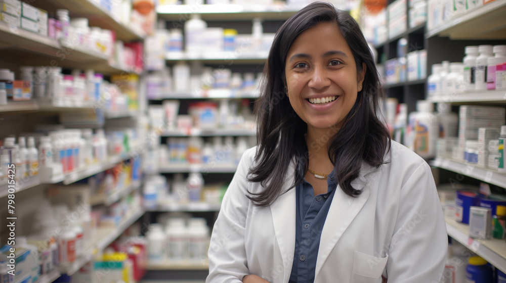 Cultural Sensitivity: A nice pharmacy worker demonstrating cultural sensitivity and respect for diverse backgrounds, accommodating language preferences and cultural traditions to p
