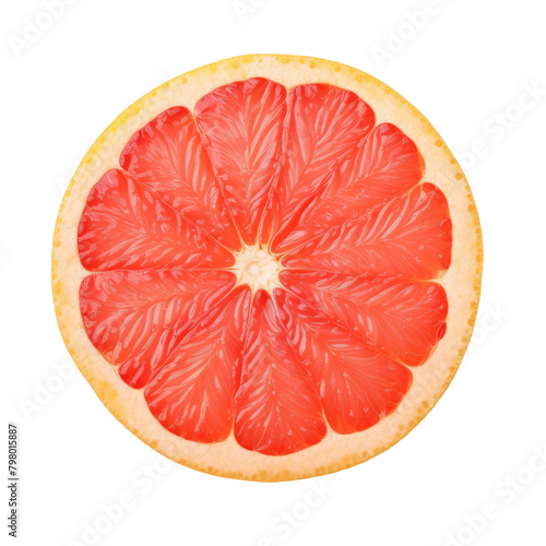 slice of grapefruit isolated on white