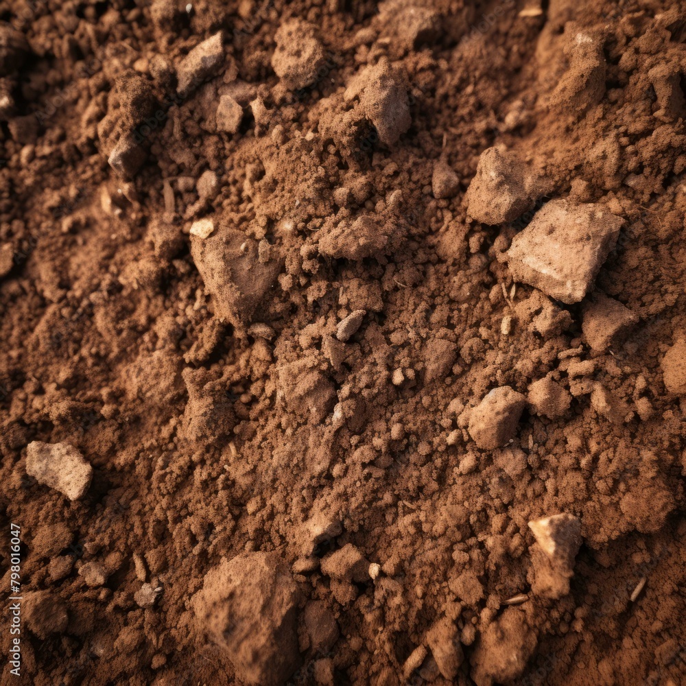 b'Close up of brown soil texture' b'Close up of brown soil texture'