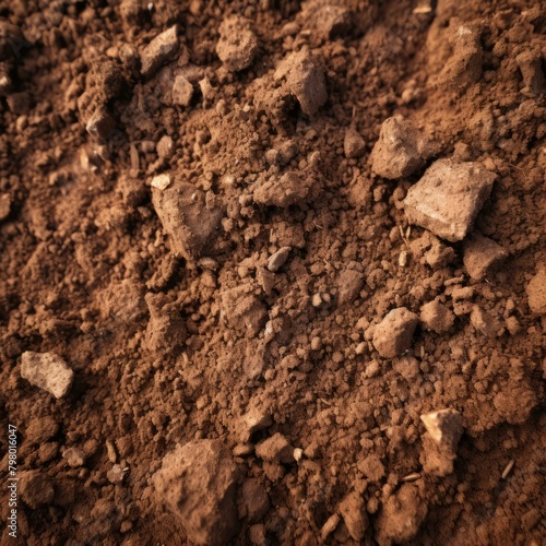 b'Close up of brown soil texture'