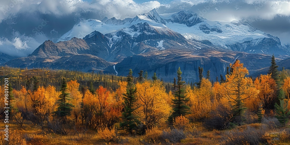 Breathtaking view in the mountains of Alaska Breathtaking view in the mountains of Alaska