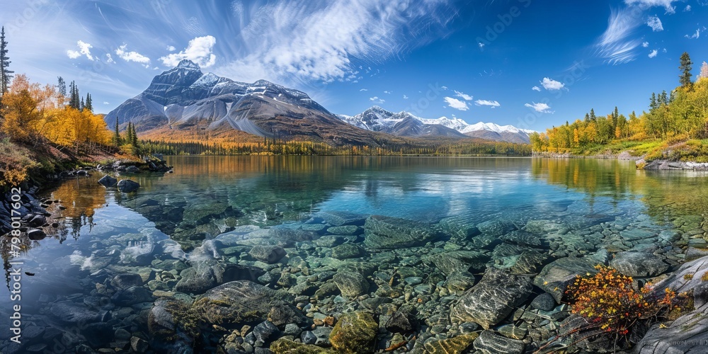 Obraz premium Breathtaking view in the mountains of Alaska