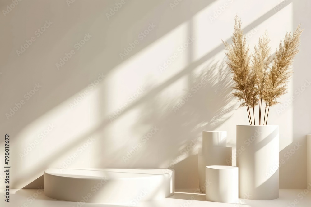 Simple 3d render background plant vase architecture. Simple 3d render background plant vase architecture.
