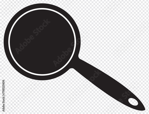 
Frying pan skillet flat vector icon for apps and websites.  Frying pan. Silhouette symbol. Kitchen utensils for cooking, icon. Vector photo