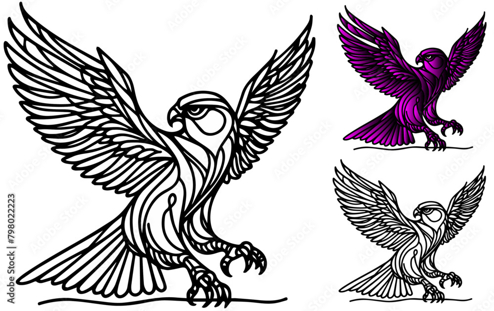 Fototapeta premium flying falcon