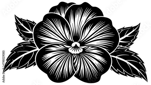 vibrant pansy vector art illustration