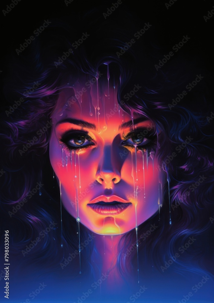 Fototapeta premium A purple witch light art photography.