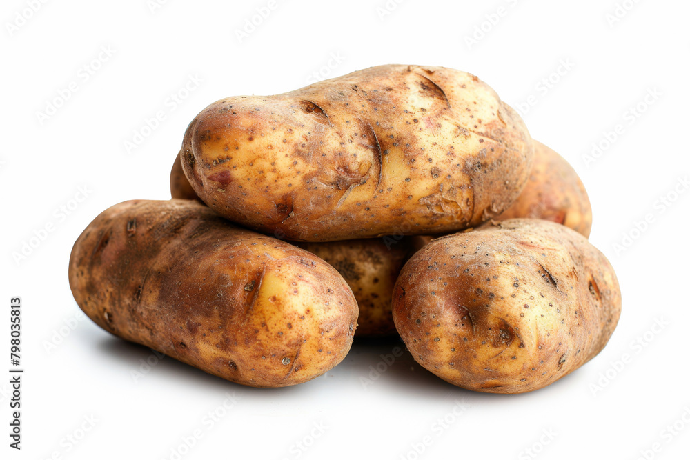 New potato isolated on white background close up. New potato isolated on white background close up.