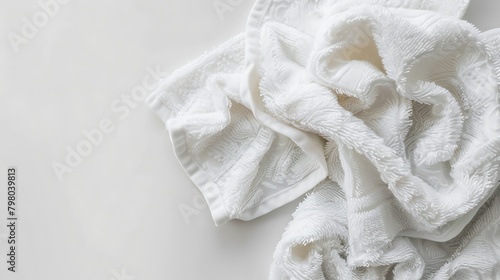 Baby washcloth on white background