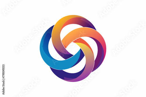 abstract logo formed by overlapping circles in a gradient that evokes a sense of growth and transformation