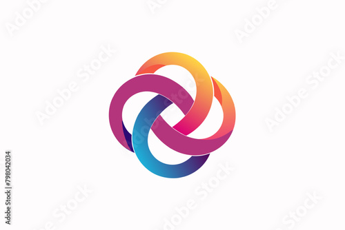 abstract logo formed by overlapping circles in a gradient that evokes a sense of growth and transformation photo