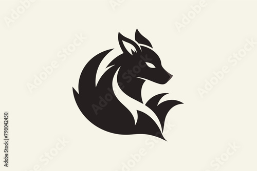 logo design that utilizes negative space to create a hidden animal silhouette, adding a touch of surprise