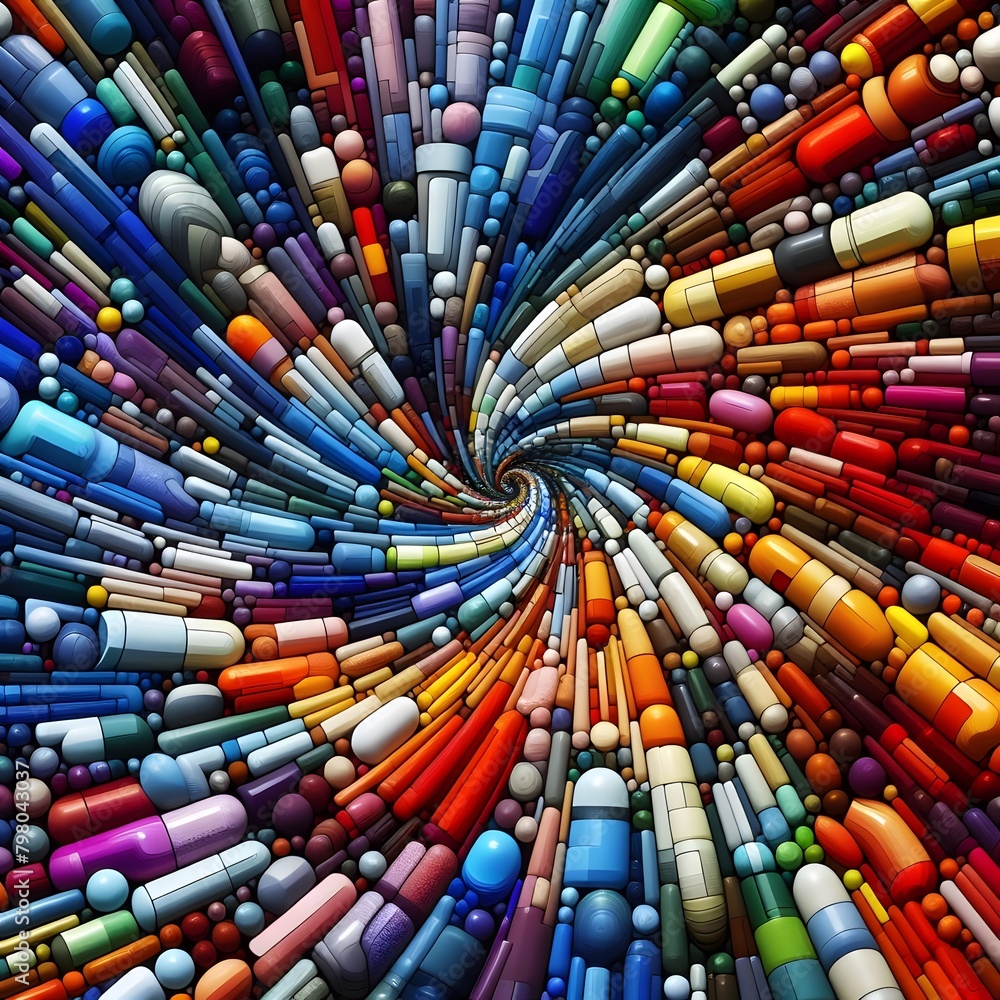 Vibrant Multicolored Pill Abstracts Captivating Images Vibrant Multicolored Pill Abstracts Captivating Images
