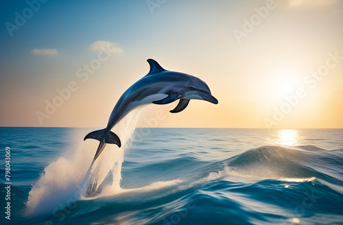 dolphin over the sea