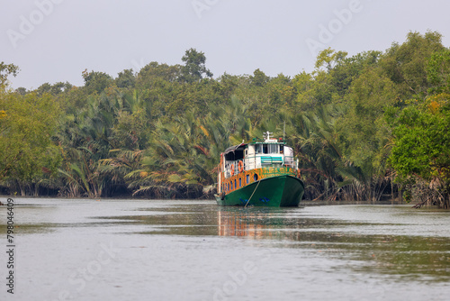 River cruise in Bangladesh.this photo was taken from sundarbans national park,Bangladesh.