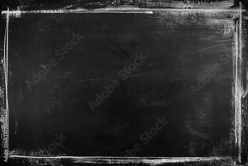 Grainy Black and White Grunge Background with Textured White Border (Film Style)