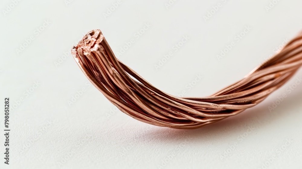 A long piece of copper wire with a hole in the middle A long piece of copper wire with a hole in the middle