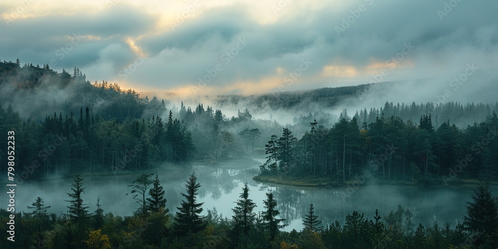 Breathtaking landscape in forest Breathtaking landscape in forest