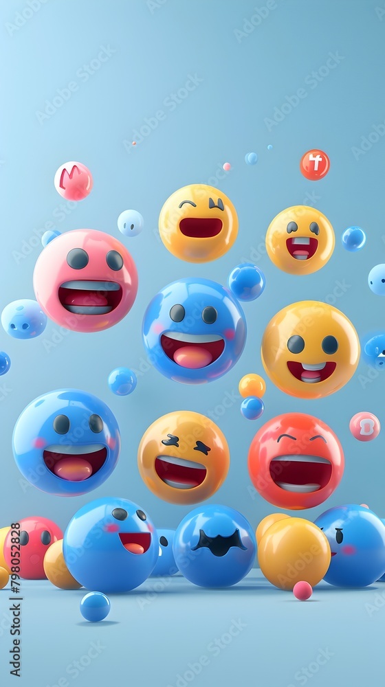 Vibrant Chat Conversation with Expressive Emojis and Symbols Vibrant Chat Conversation with Expressive Emojis and Symbols
