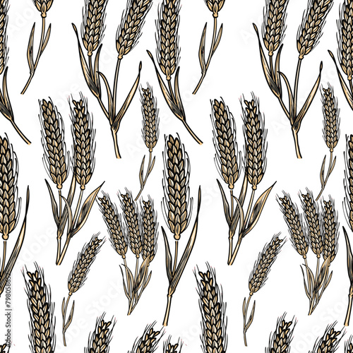 Seamless pattern of vintage...