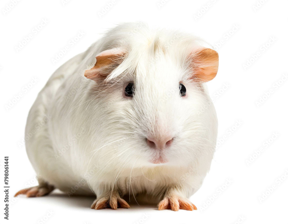 albino meerschweinchen isoliert auf weißen Hintergrund, Freisteller albino meerschweinchen isoliert auf weißen Hintergrund, Freisteller