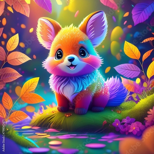Colorful baby animal