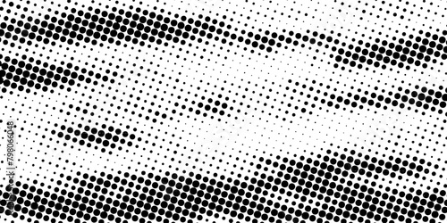 Spotted black and white grunge vector line background. Abstract halftone illustration background. Grunge grid polka dot background pattern photo