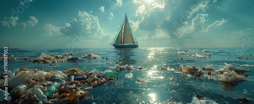 A sea littered with plastic waste sadly represents the scale of the global environmental crisis we are facing. photo