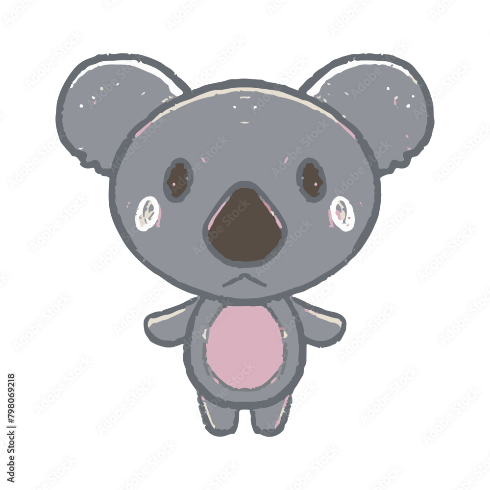 Naklejka premium Hand drawn of colorful cute koala