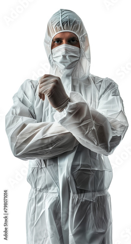 Doctor in protective suit against virus - ai generated image