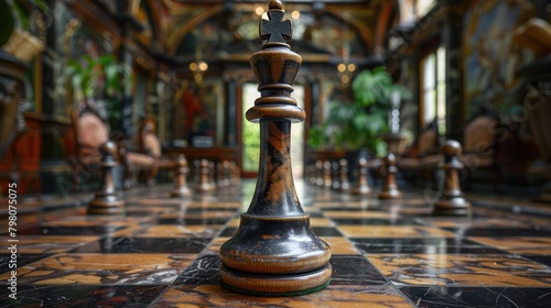 Close up of Chess board, sport background