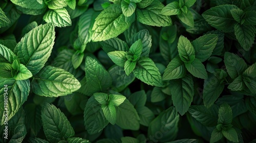 Close up of a bunch of green leaves, suitable for nature themes