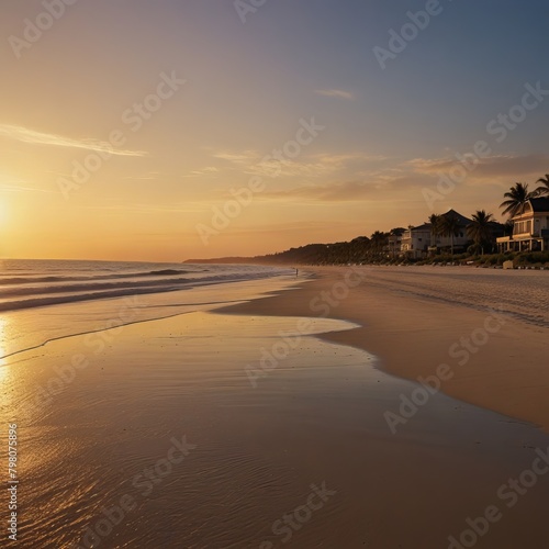 a luxury car and hotel at sunset and sunrise 