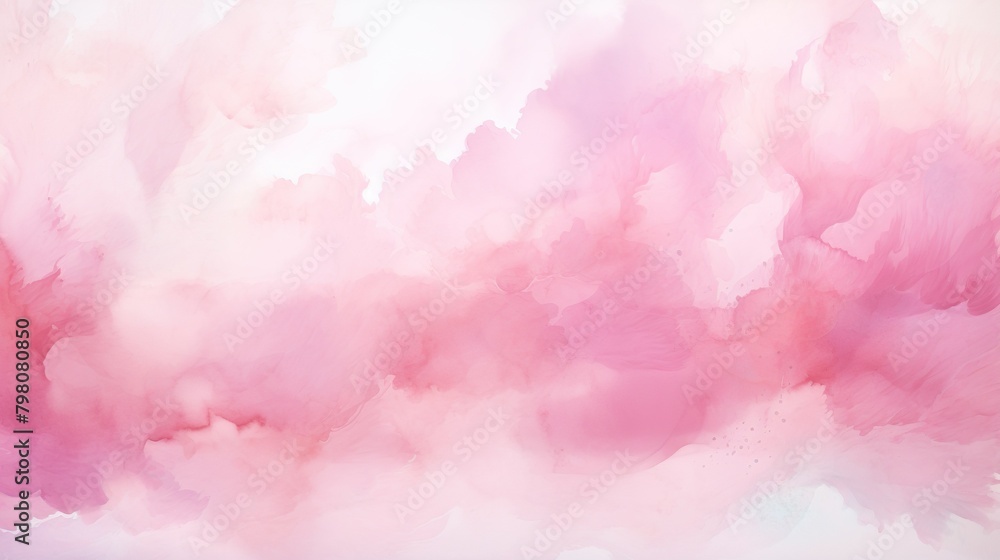 An abstract depiction of soft pink and white smoke cloud formations blending seamlessly on a pristine canvas