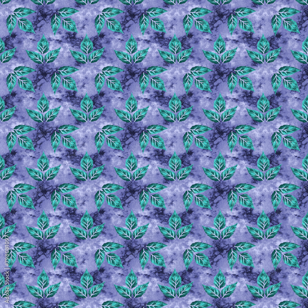light ash color background. Seamless pattern with leaves. Watercolor green leaves. ash background. print design light ash color background. Seamless pattern with leaves. Watercolor green leaves. ash background. print design