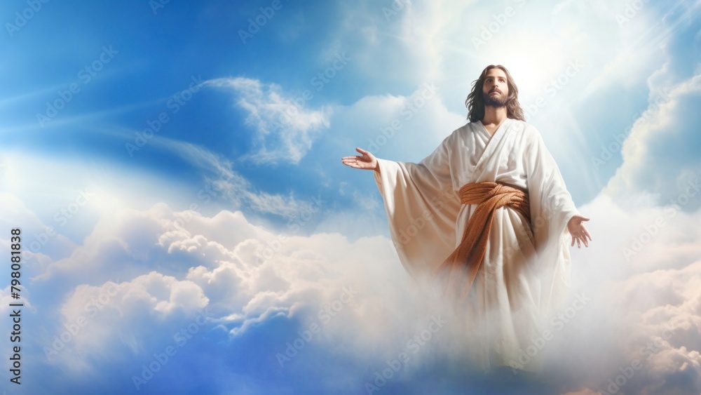 Jesus Christ outdoors cloud adult. Jesus Christ outdoors cloud adult.