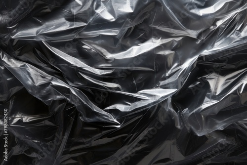 Transparent plastic wrap texture backgrounds black monochrome.