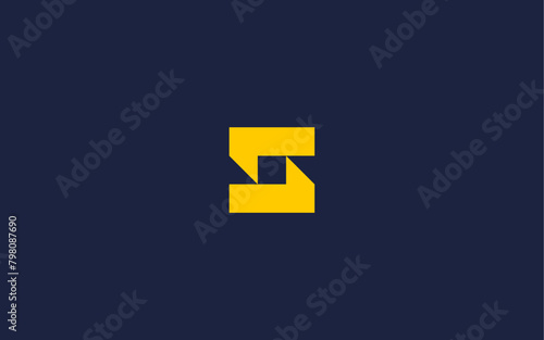 letter s with square logo icon design vector design template inspiration