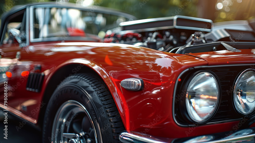 Close Up of a Red Sports Car